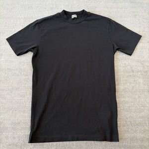Son of a Tailor Mens Black Supima Cotton Short Sleeve Crew Neck T-Shirt Size S